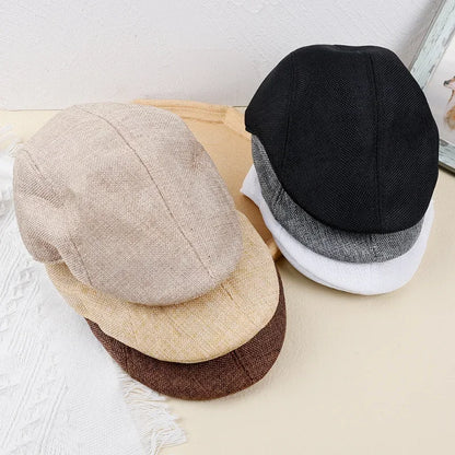Men Spring and Summer Berets British Style Beret Hat Retro England Hats Male Fashion Hats Peaked Painter Caps for Dad |...
