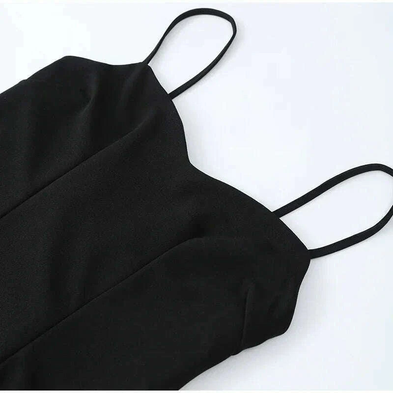 Elegant Black White Dress Color Clash Women Halter Backless Dresses Sleeveless High Waist Floor Length Dresses Party Gowns