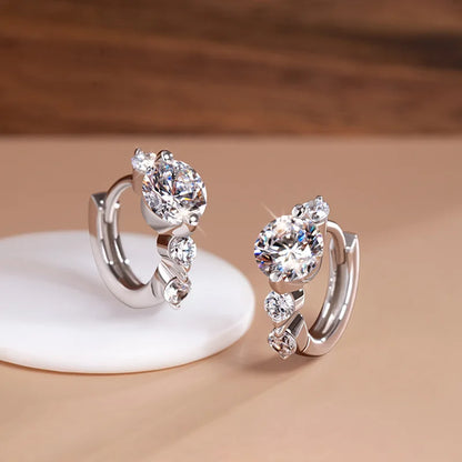 925 Sterling Silver Shiny Zircon Earrings Exquisite And Fashionable Temperament Earrings Wedding Luxury Jewelry...