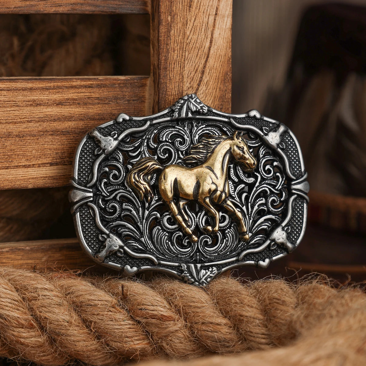 A Western Cowboy-Style Belt Buckle with a Metal Buckle and a Horse Relief Belt Buckle Is a Complete Success | Kimlud Mid...