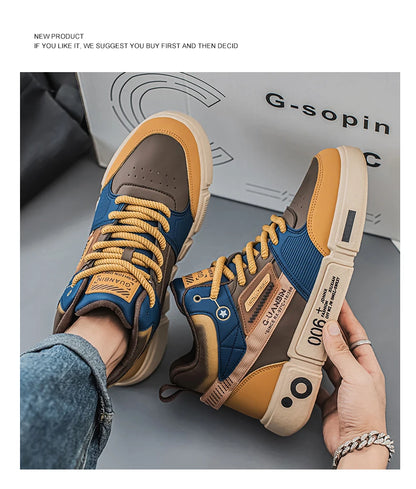 Sneakers Men Casual High Top Board Shoes Vulcanized Shoes Male Walking Sport Shoes Outdoor Sneakers Male Soft Sole Walking Shoes