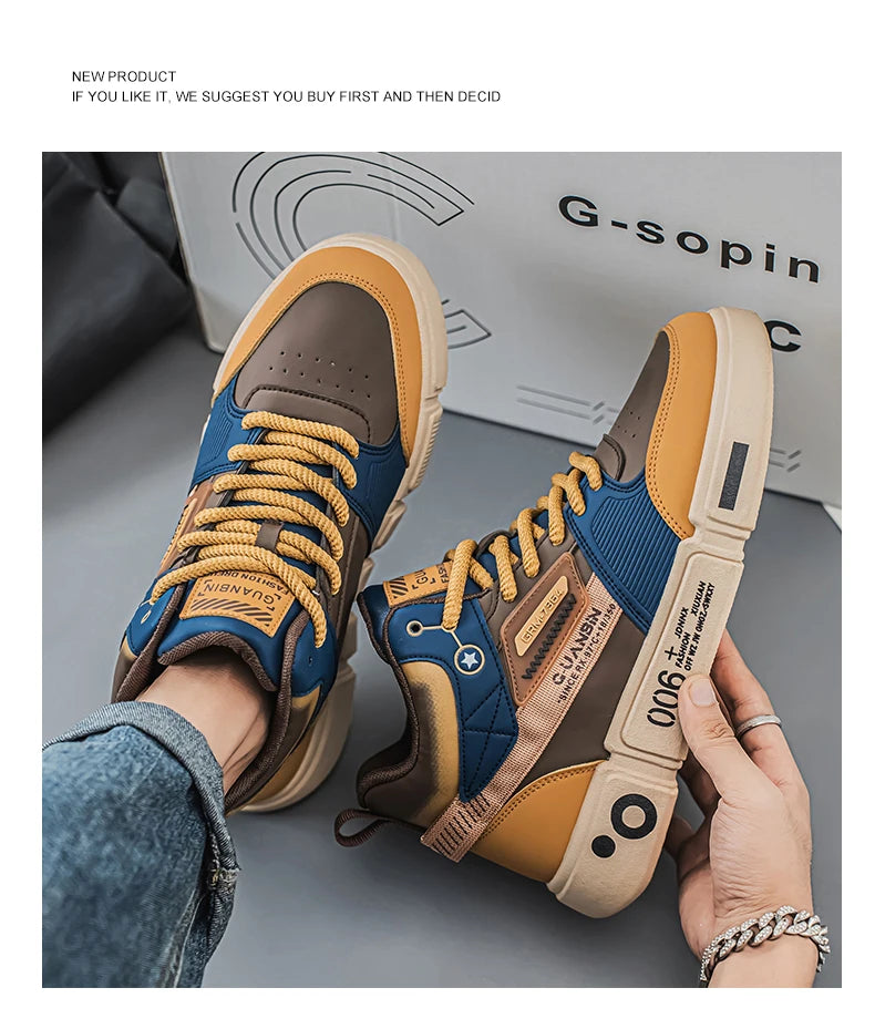 Sneakers Men Casual High Top Board Shoes Vulcanized Shoes Male Walking Sport Shoes Outdoor Sneakers Male Soft Sole Walking Shoes