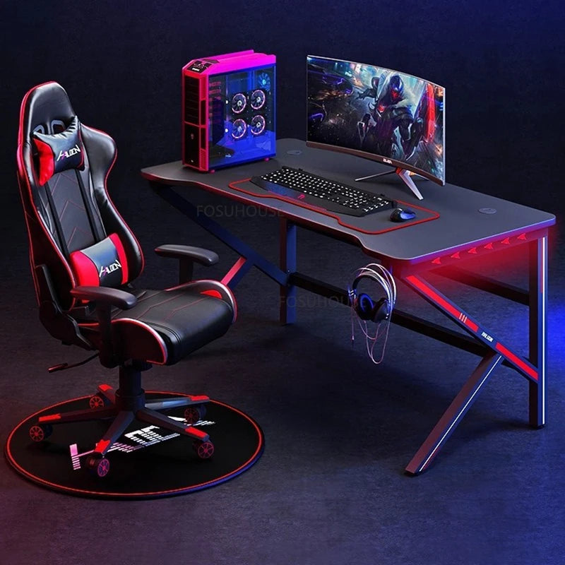 Modern Manmade Board Computer Desk Office Furniture Gaming Tables Household Upscale Luxury Multifonction Esports Table h