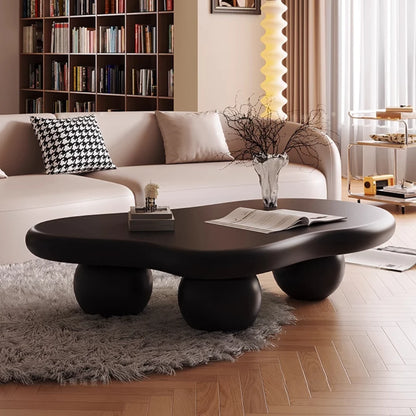Black Modern Side Table Round Organizer Minimalist Unique Coffee Tables Premium Nordic Tavolino Da Salotto Home Furniture - Kimlud