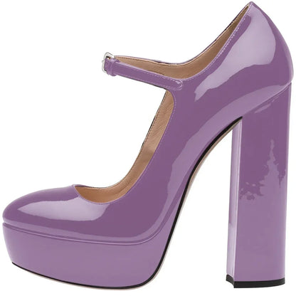 【Measure Your Feet Length Before Order】Luxury Women High Heel Platform Pumps Mary Janes Evening Dress Plus Size Shoe 10-CHC-11