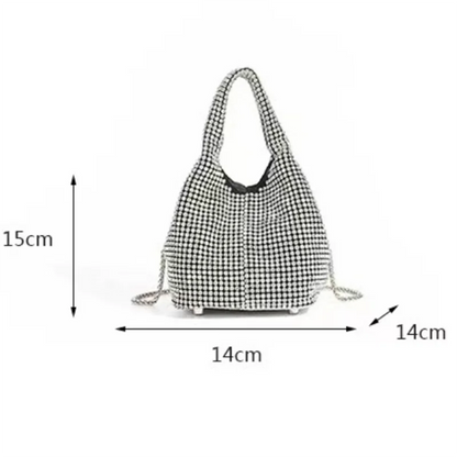 Handle Rhinestones Evening clutch Bag Purses and handbag luxury Designer hobo shoulder bag Shiny Crystal Clutch purse bucket bag