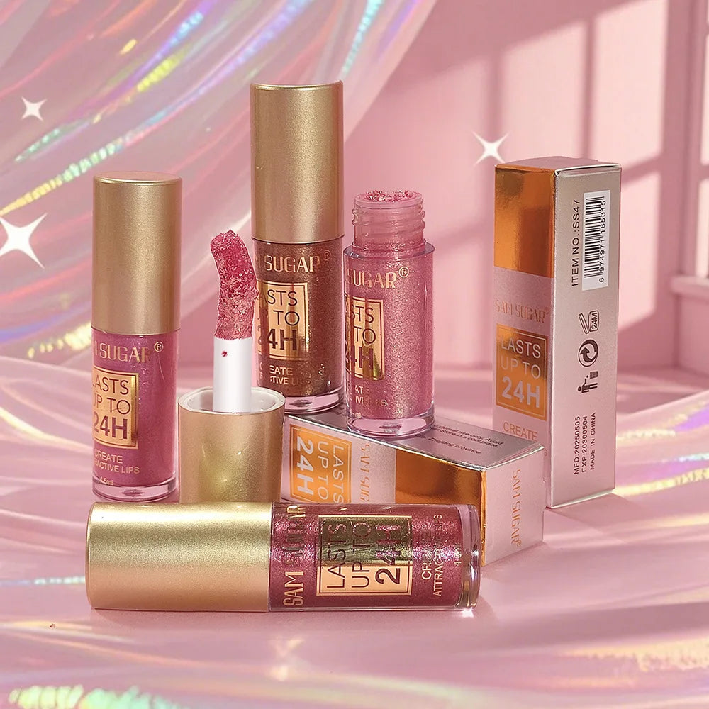 Liquid Lipstick Long Lasting 24H, Metallic Shimmer High Pigment Lip Gloss, Transfer & Smudge Resistant Lip Color