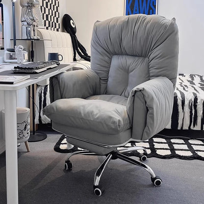Relaxing Save Space Office Chair Minimalism Wheels Rolling Footrest Lightweight Office Chair Backrest Mobilya Library Furniture - Kimlud