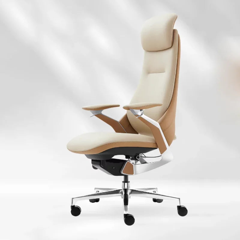 Computer Relaxing Office Chair Ergonomic Mobile Wheels Leather Office Chair Backrest Modern Sillas De Oficina Library...