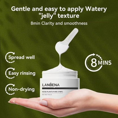 LANBENA Blackhead Remover Pore Cleaner Nose Strips With 60Pcs Paper For All Skin Stype Nose Mask