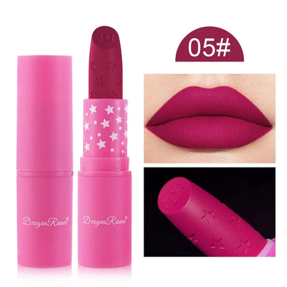 Nude Pink Lipstick Stick Waterproof Sexy Rose Red Velvet Matte Lipstick Lasting Non-stick Cup Lip Gloss Lips Makeup...