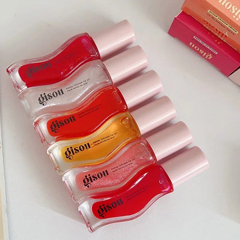 2025 Original Gisou Honey Watermelon Strawberry Essence Lip Oil Moisturizing Reduce Lip Lines Exfoliating Liquid Lip...
