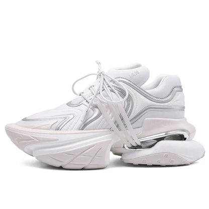 Chunky Sneaker Women Men Designer Spaceship Sport Shoes Fashion Casual Microfiber Leather Fabric Height Increased Platform Shoes