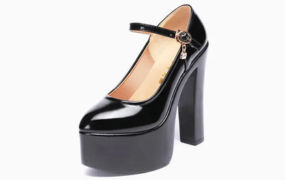 15cm Small Size 32-43 Sexy Extreme Block High Heels Shoes for Dress Model Party Wedding 2025 Shallow Thick Bottom Platform Pumps