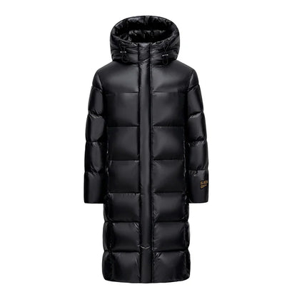 Top Grade Women Red 90%  White Goose Down  Thick（Winter) Warm  X-Long Jackets 2023 New Arrivals Female Hooded Down Parka