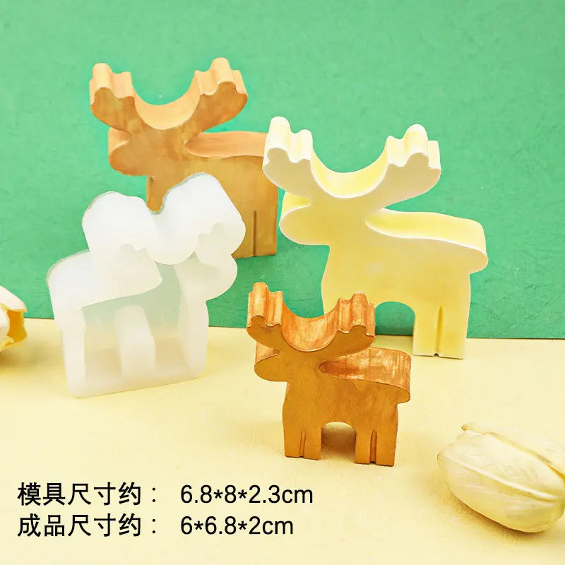 Christmas Series Silicone Candle Mold DIY Kit for Handmade Candles, Soap, Plaster, Resin, and Baking; Ideal Holiday Gifts