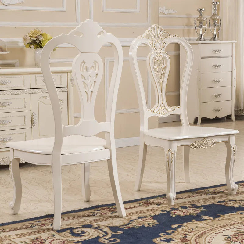 European Light Luxury Chairs Simple Solid Wood Party Unusual Adult Restaurant Chairs Design Comfy Lounge Stoel Home Furniture - Kimlud