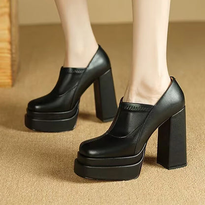 Suprt High Heels Women Fashion Shoes Chunky Dress Luxury Shoes Autumn Sexy Woman Pumps 2025 New Designer Elegant Mujer Zapatos