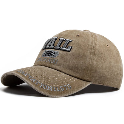 Men's Baseball Cap Fashion VAIL Letter Embroidered Cotton Soft Top Women Hats Summer Casual Travel Visor Caps Trucker...