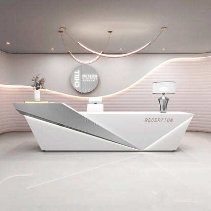 Unique Beauty Reception Desks Company Organizers Best Welcome Reception Desks Design Led Lights Mostrador Commercial Furniture