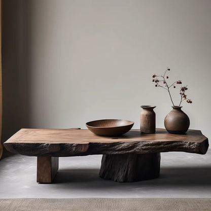 Aesthetic Wood Coffee Table Antique Designer Modern Living Room Decoration Coffee Table Unique Service Meubles Home Furniture - Kimlud