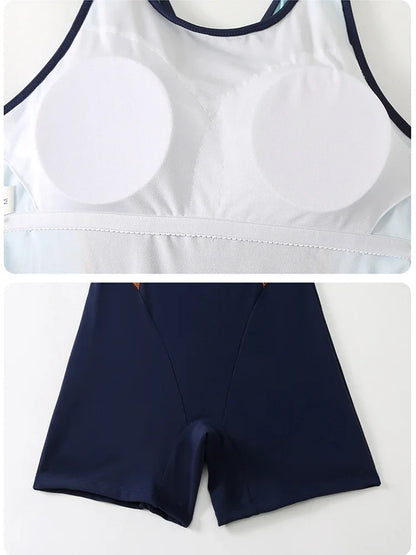 Hanmanyfly Professional Athletic Swimwear Women One Piece Swimsuit Quick Dry Swimming Pool Suit for Girls Trunks Sexy Bodysuit - Kimlud