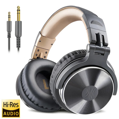 Oneodio Wired HiFi Headphones Professional Studio DJ Headphones With Mic Over Ear Hi-Res Headset Monitoring For AMP Guitar Phone