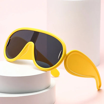 Exaggerate Vintage Round Sunglasses Women Men Circular Sun Glasses Big Eyewear Sunglasses for Male Female Special Shaped - Kimlud