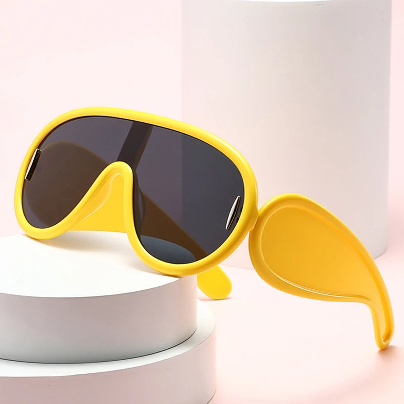 Exaggerate Vintage Round Sunglasses Women Men Circular Sun Glasses Big Eyewear Sunglasses for Male Female Special Shaped - Kimlud