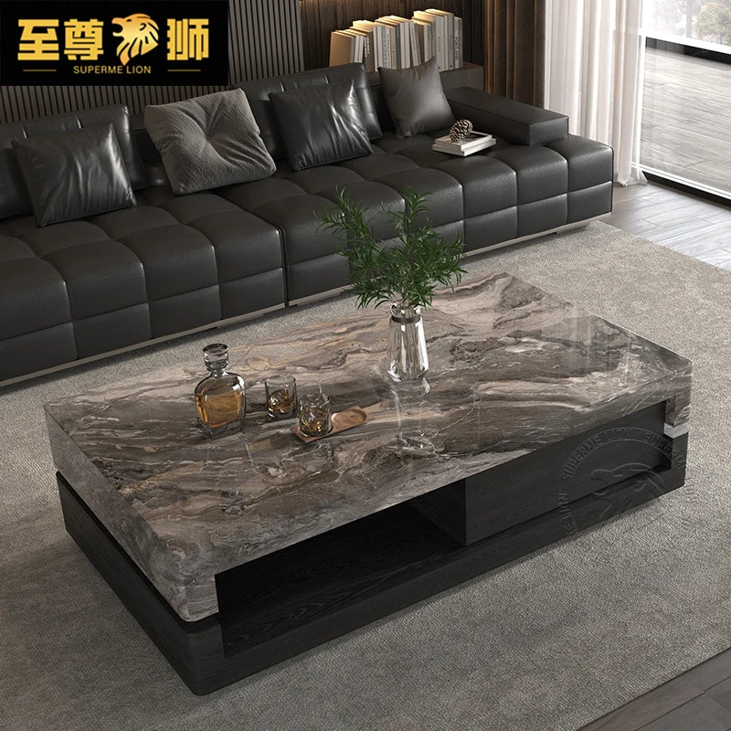Drawers Minimalist Coffee Table Wood Modern Decoration Space Coffee Table Saving Aesthetic Mesas Bajas Postmodern Furniture