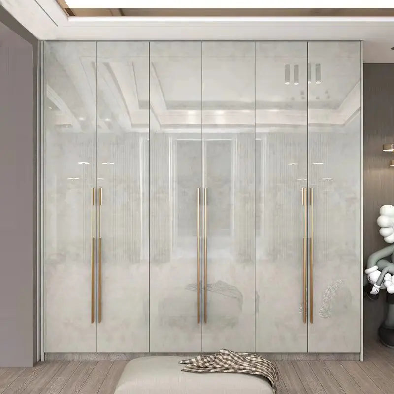 Support Storage Wardrobes Glass Door Shelves Organizers Luxury Wardrobe Bedroom Storage ClothesCupboard Armoires home Furniture - Kimlud