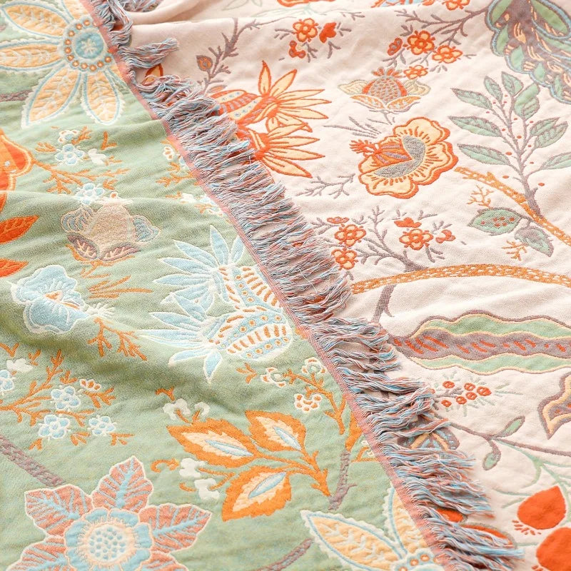 Towel Blanket Summer Cool Blanket Pure Cotton Thickened Enlarged Air Conditioning Blanket Suitable Sofa Blankets 4 Layer...