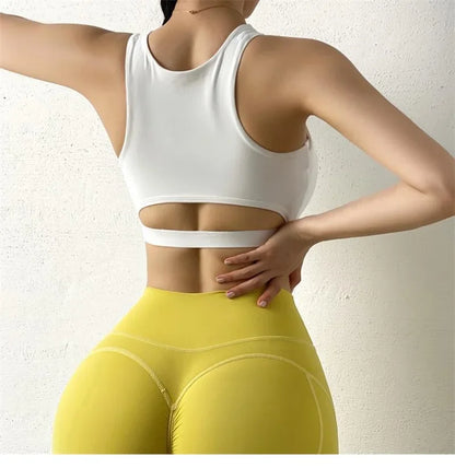 Cloud Hide HOT GIRL Running Sports Bra Fitness Yoga Crop Tank Top Underwear Sexy Women Vest Shockproof Shirt Jogging Sportswear