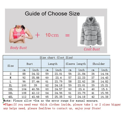 Ladies Fox Coat Luxury Faux Fox Fur Short Hooded Jacket Women Fashion Winter Warm Thick Fake Fur Coats Flurry Fur Overcoat 2024