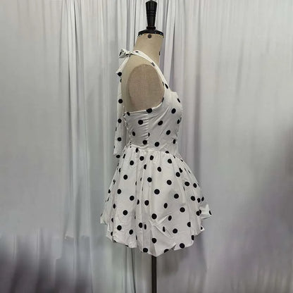 Townlike Waist Wrap A-line Ball Gown Dress Women Halter Mini 2025 Spring Summer Dress Nightclub Sexy Party Dresses