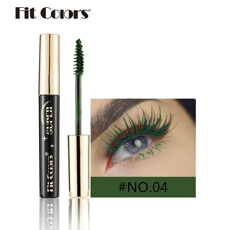 Colored Mascara Makeup 4D Silky Natural Long Eyelashes Mascara Waterproof Long-lasting Extension Thick Lasting Curling Mascara
