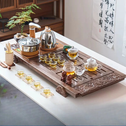 Kung Fu Ceremony Tea Tray Rectangle Drainage Pot Drip Accessories Luxury Tea Tray Hospitality Valet Bandejas Home Decorationgs - Kimlud