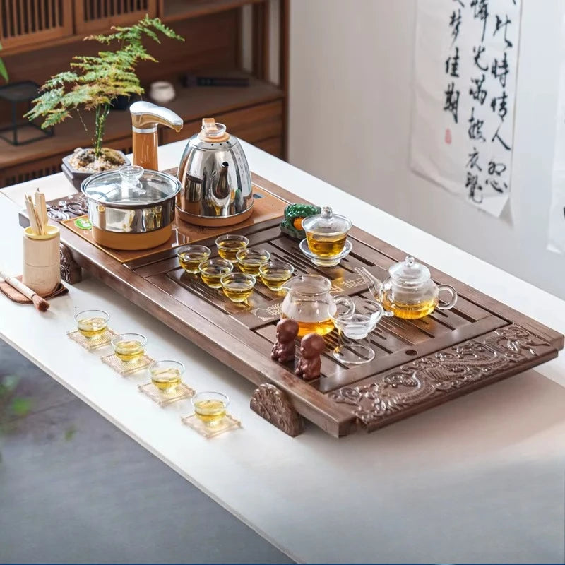 Kung Fu Ceremony Tea Tray Rectangle Drainage Pot Drip Accessories Luxury Tea Tray Hospitality Valet Bandejas Home Decorationgs - Kimlud