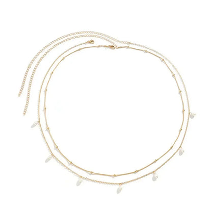 New Fashion Sexy Double Layer Pearl Chain for Women Waist Bead Belly Chain Belly Belt Summer Beach Body Jewelry Festival...