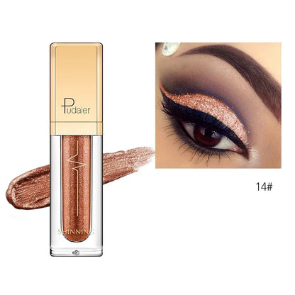 New Make Up Liquid Eyeshadow Waterproof Glitter Pigments Purple Gold Metalic Women Beauty Gel Eye Shadow Cream 18 Colors...
