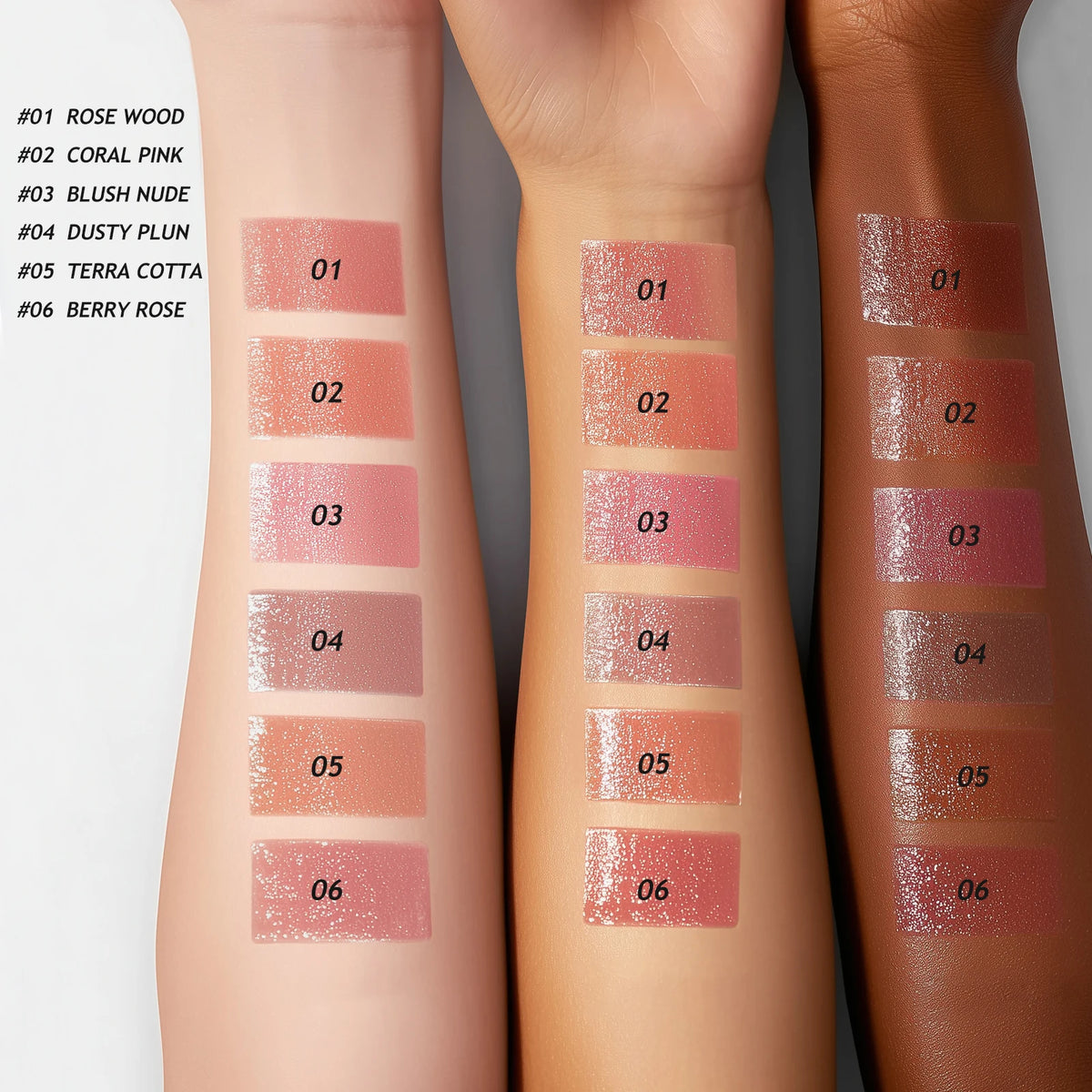 LANGMANNI 6 Colors Honey Pink Lipstick Waterproof Not Fading Sexy Nude Brown Lip Tint for Women Make Up Solid Lip Gloss Cosmetic