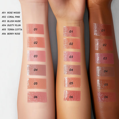 LANGMANNI 6 Colors Honey Pink Lipstick Waterproof Not Fading Sexy Nude Brown Lip Tint for Women Make Up Solid Lip Gloss Cosmetic