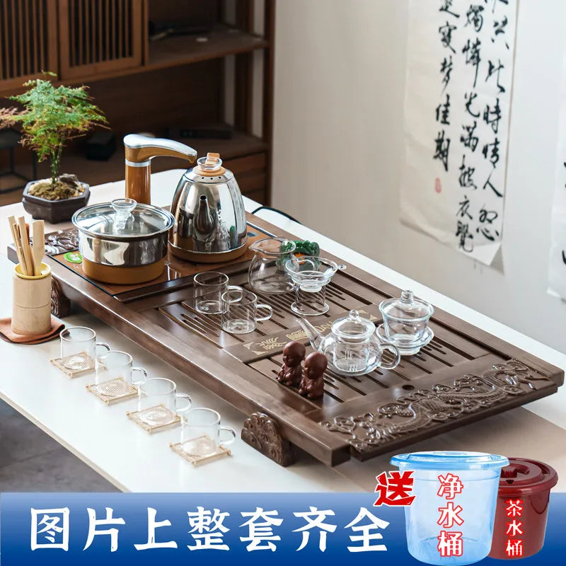Kung Fu Ceremony Tea Tray Rectangle Drainage Pot Drip Accessories Luxury Tea Tray Hospitality Valet Bandejas Home Decorationgs - Kimlud