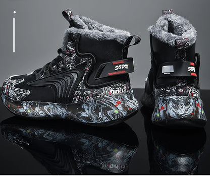 men boots 2025 New Winter Slippers Warm Men Shoes Waterproof Non-Slip Plush Sneakers Male tenis shoes Boots Men Sneakers Winter - Kimlud