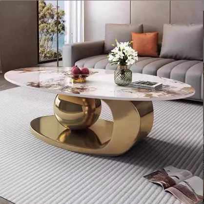 Luxury Furniture Nordic Style Gold Coffee And End Table Set Solid Wood Modern Design For Household Living Room | Kimlud...