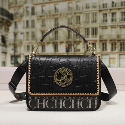CH Solid Design Shoulder Bag Dark Letter Embossed Ladies Party Bag Exquisite Luxury Brand Fashion Design Handbag Classic...