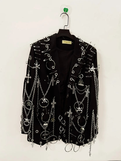 Harajuku Suit gothic clothes  y2k Suit y2k fashion Gothic Suit Punk Suit  Cross Suit e girl clothes Skull Suit  vintage Suit