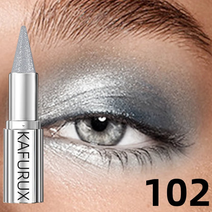 12 Colors Metallic White Black Purple Eyeshadow Pencil Glitter 1pc Liner Pen Highligter Long Lasting Blue Cream Eye...