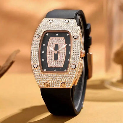 New Fashion Women Crystal Tonneau Watches For Woman Silicone Jelly Quartz Watch Students Gifts Reloj Mujer Ladies Wrist Watches