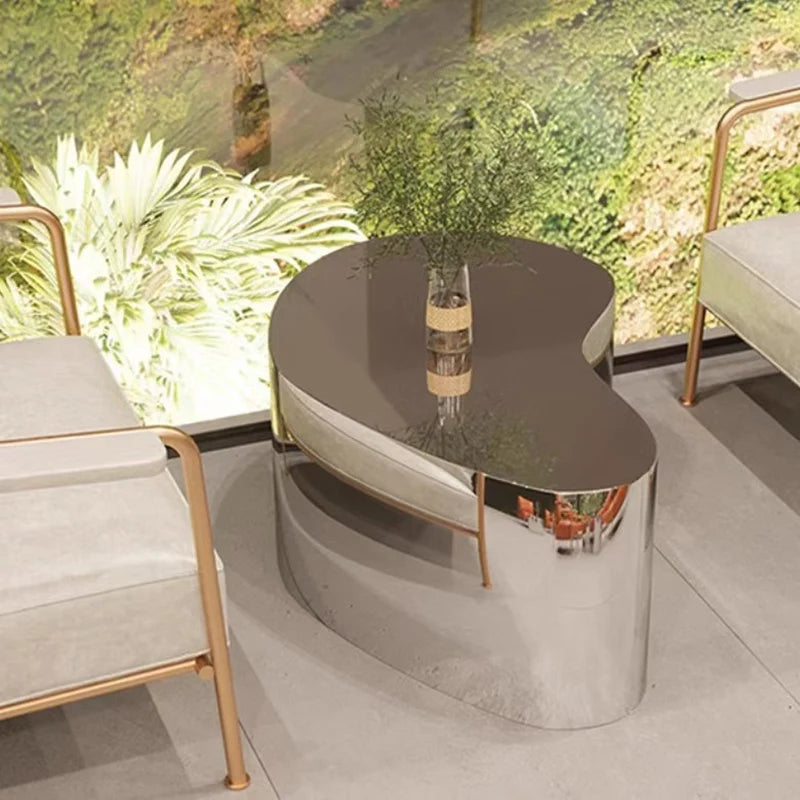 Metal Industrial Coffee Table Aesthetic Unique Minimalist Designer Side Table Modern Luxury Mesa Auxiliar Postmodern Furniture - Kimlud